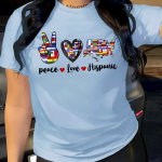 Women's Casual Spain Print T-Shirt