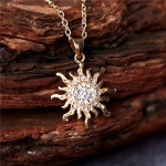 Golden Vintage Sun Shape Inlaid