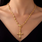Vintage Arrow Cross Pendant Necklace