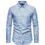 Manfinity Bizformal Men's Casual Ditsy Floral Long Sleeve Shirt For Autumn