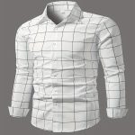 Must-have Plaid Shirt New Men's Shirt - White