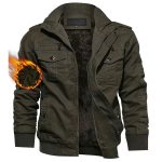 Thick Cotton Retro Hooded Jacket] Men's Winter Casual Jacket - Army Green