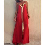 Halter Neck Casual Resort Maxi Dress - Red
