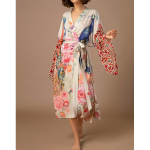 Beach Cover-Up Long Kimono Cardigan with Belt