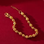 1pc Elegant 24K Golden Plated Copper Bangle Bracelet