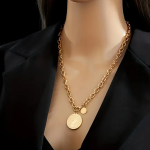 Boho Alloy Coin Pendant Necklace
