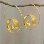 New Gypsy Curl Metal Hoop Earrings for Women