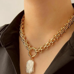 eri'sBox Large Square Natural Freshwater Pearl Pendant